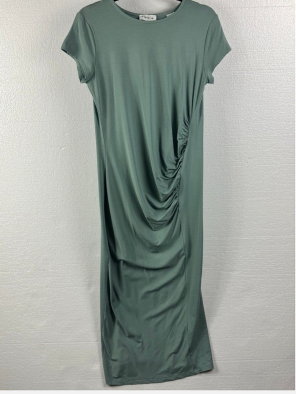 MARELLA Moss Green Ruched Maxi Dress